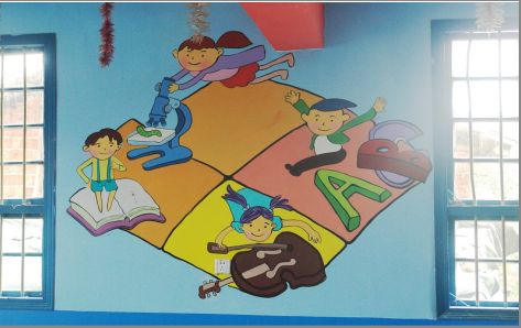 福贡幼儿园墙体手绘