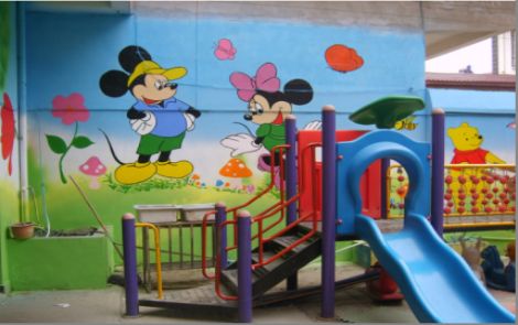 福贡幼儿园室外彩绘